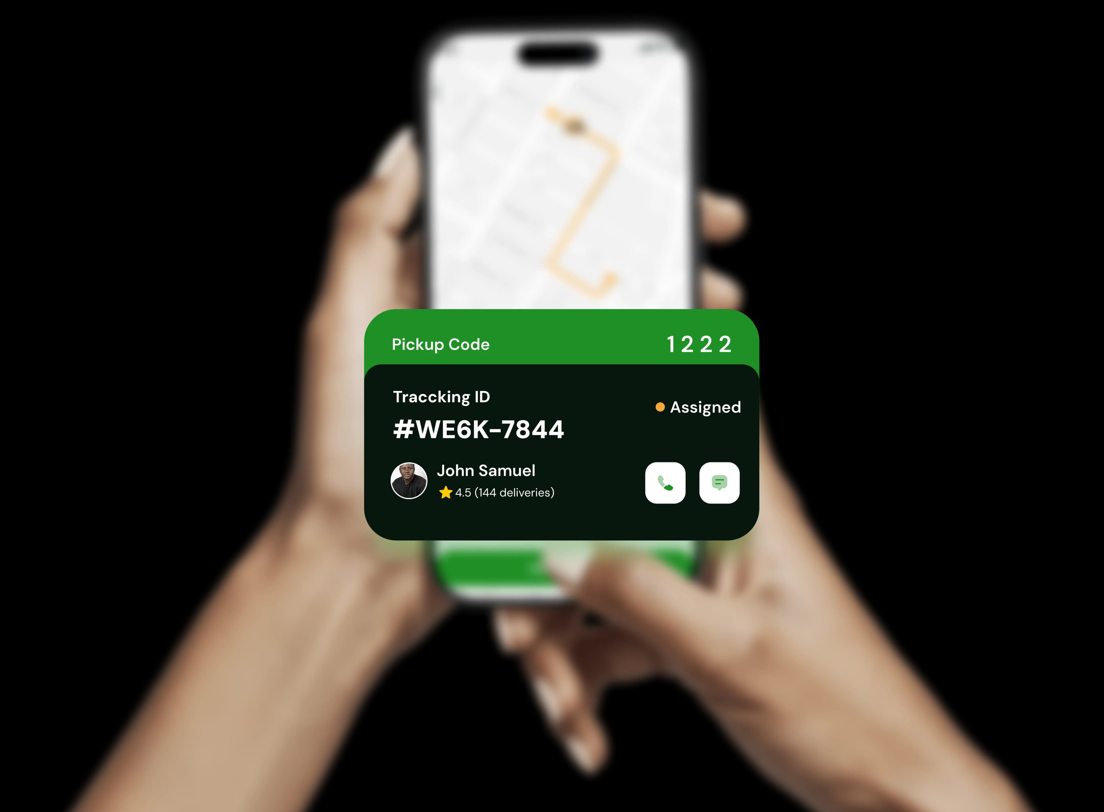 Live delivery map view